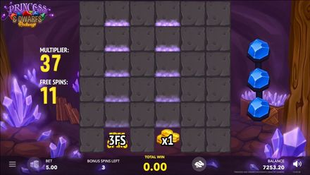 Bonus Game with Bonus Rockfall Feature